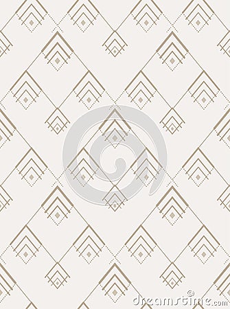 Seamless Simple Vector 1920s Wallpaper Texture. Repetitive Ornate Graphic 1920 Background Pattern. Repeat Retro Circle Grid Vector Illustration