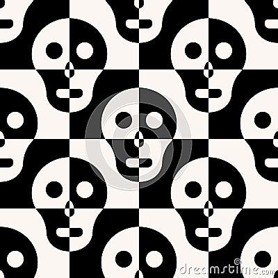 Seamless Skull Background Vector Illustration