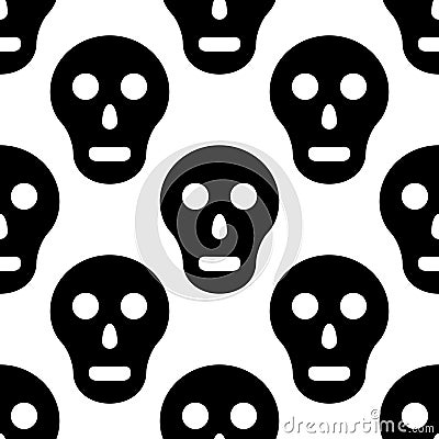 Seamless Skull Pattern Vector Illustration