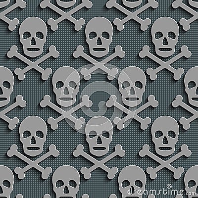 Seamless Skull Pattern Vector Illustration