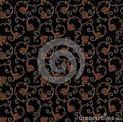 Seamless small paisley fabric pattern Stock Photo