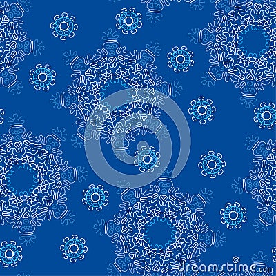 Seamless snowflake pattern Vector Illustration