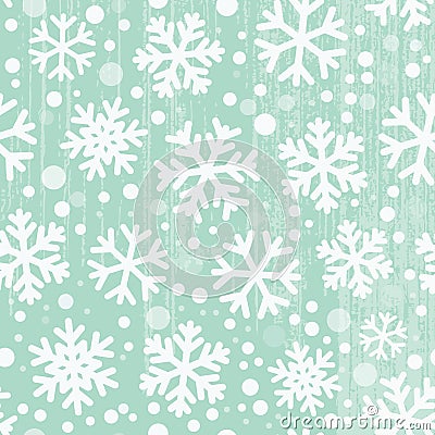 Seamless snowflakes pattern Vector Illustration