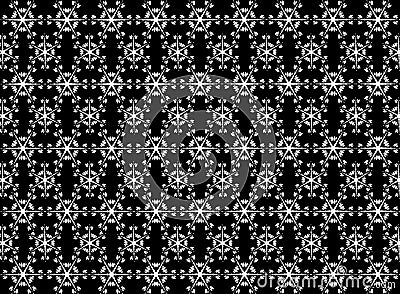 Seamless snowflakes pattern like firework on background. Stock Photo