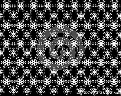 Seamless snowflakes pattern like a flower and leaf on background. Stock Photo