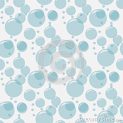 Seamless soap bubbles pattern. Vector background. Cleaning or bodycare wallpaper Stock Photo