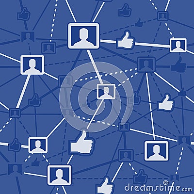 Seamless Social Networking Vector Illustration