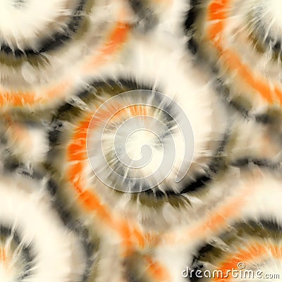 Seamless spiral tie dye pattern for surface design print Cartoon Illustration