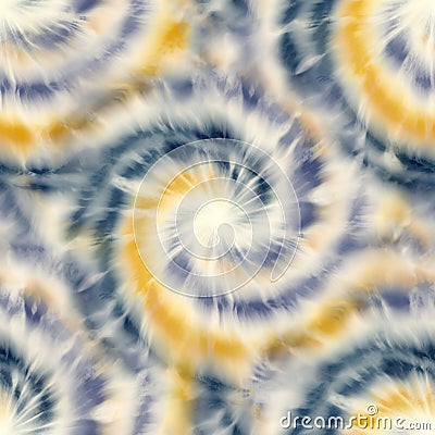 Seamless spiral tie dye pattern for surface design print Cartoon Illustration