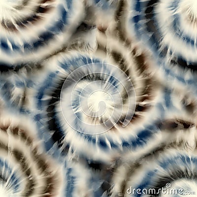 Seamless spiral tie dye pattern for surface design print Cartoon Illustration
