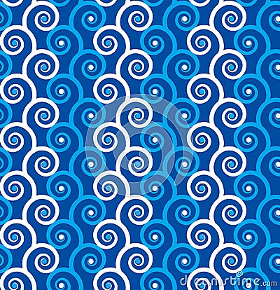 Seamless spirals background Vector Illustration