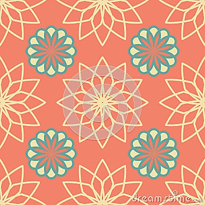 Seamless spirograph geometric texture background pattern Vector Illustration