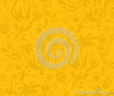 Seamless sports yellow pattern, abstract football vector background. Seamless Pattern included in swatch Vector Illustration