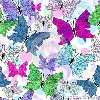 Seamless spring pattern Vector Illustration