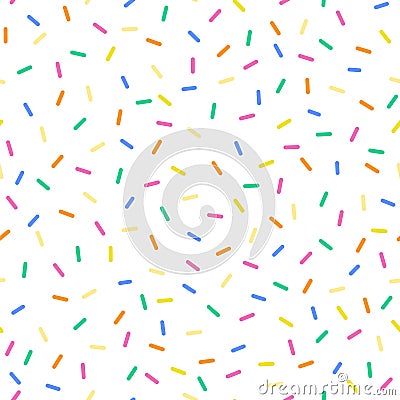 Seamless sprinkles pattern with candy colors Stock Photo