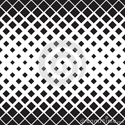 Seamless Square Pattern. Abstract Black and White Geometric Ornament Vector Illustration