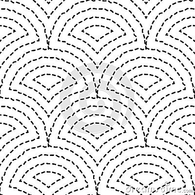 Seamless square small dash pattern scales. Geometric vector background with minimal abstract print. Simple texture with Vector Illustration
