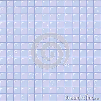 Cartoon vector bath tile illustration Vector Illustration