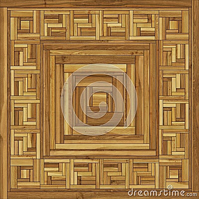 Seamless square tiles wood parquet light brown Stock Photo