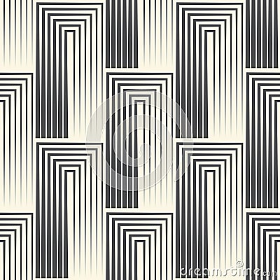 Seamless Square Wallpaper. Stripe Graphic Design. Abstract Greek Vector Illustration