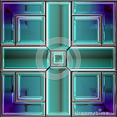 Seamless stained glass window Stock Photo