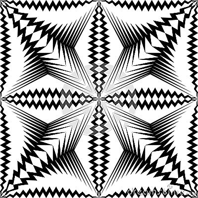 Seamless Star Pattern. Vector Black and White Wrappimg Paper Background Vector Illustration