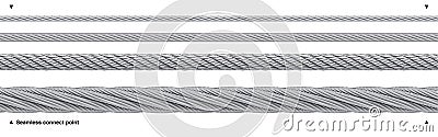 Seamless steel cable repeatable wire rope Stock Photo