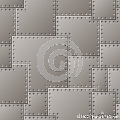 Seamless Steel Plate Pattern Vector Illustration