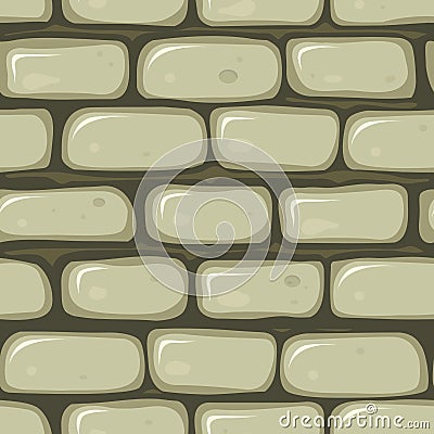 Seamless Stone Wall Vector Illustration