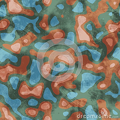 Seamless strange animal skin inspired surface pattern design for print. Cartoon Illustration