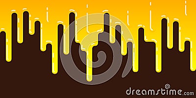 Seamless streak of dripping honey Vector Illustration