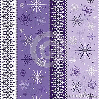 Seamless striped christmas pattern Vector Illustration