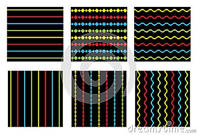 Seamless striped pattern Cartoon Illustration