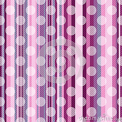 Seamless striped pink pattern Vector Illustration