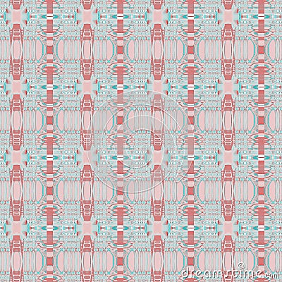 Seamless stripes and ellipses pattern white pink brown turquoise gray Stock Photo