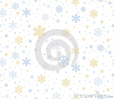 Seamless subtle snowflakes background Vector Illustration