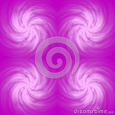 Seamless symmetrical image of a white galaxy on a purple background. Pink abstraction with a mirror pattern with circular motion Stock Photo
