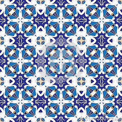 Seamless symmetrical pattern Vector Illustration