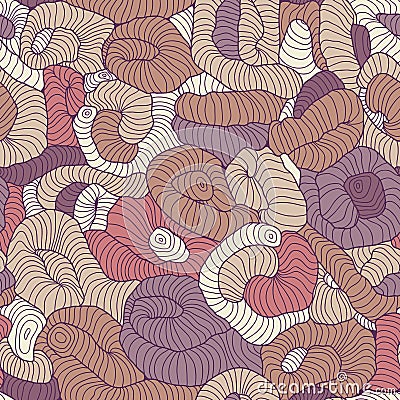 Seamless tangled pattern in colors Vector Illustration
