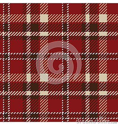 Seamless tartan pattern Cartoon Illustration