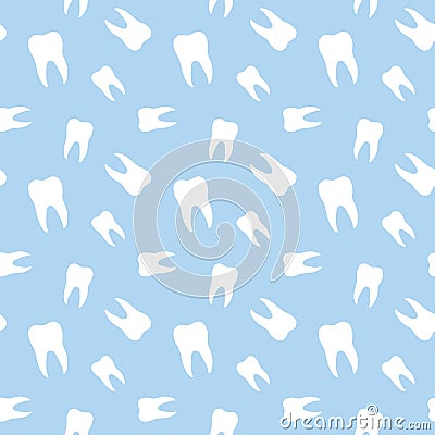 Seamless Teeth Dental Pattern Stock Photo