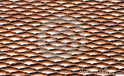 Seamless terracota roof tile Stock Photo