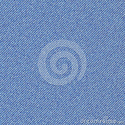 Seamless texture of blue denim diagonal hem. Vector Illustration