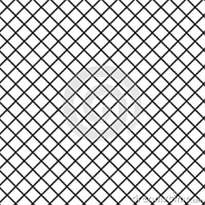 Seamless texture of braided ropes arranged crosswise Vector Illustration