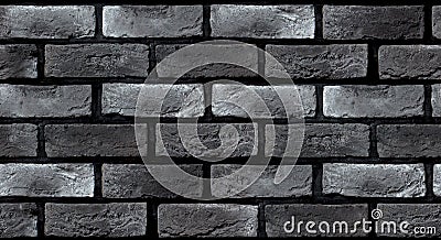 Seamless texture of a dark gray brick wall Stock Photo