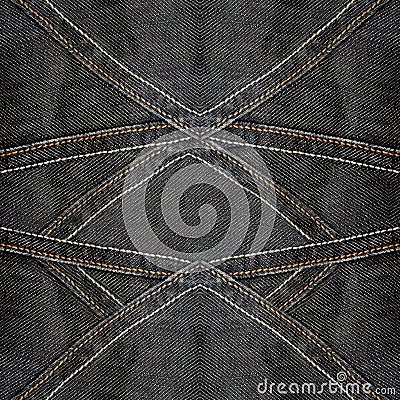 Seamless texture of dark gray denim Stock Photo