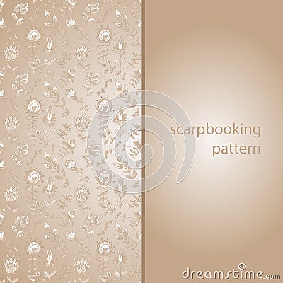 Seamless texture with flowers for scarpbooking Vector Illustration