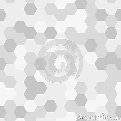 Seamless texture gray hex grid, geometric pattern Vector Illustration