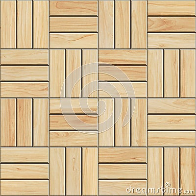 Seamless texture of light wooden parquet. High resolution pattern of checkered wood Stock Photo