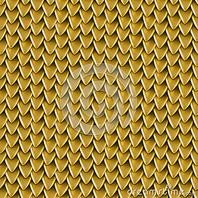 Seamless texture of metallic dragon scales. Reptile skin pattern Stock Photo